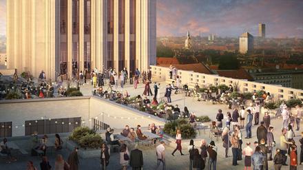 Die Architekten wollen wieder Licht und Luft in das Karstadt-Gebäude am Hermannplatz bringen. 