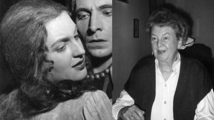 Jolande Wussow 1927-2015. Links in ihrer letzten Rolle als Konstanze in "Der Bettler unter der Treppe"