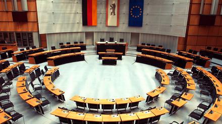Das leere Abgeordnetenhaus in Berlin.