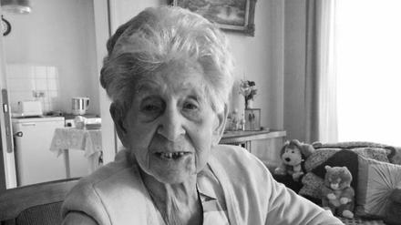 Walli Steinig (1911-2017) an ihrem 105. Geburtstag.