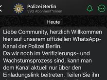 Normalen Beamten für Dienstliches verboten: Polizei Berlin informiert jetzt per Whatsapp – hier ist der Einladungslink