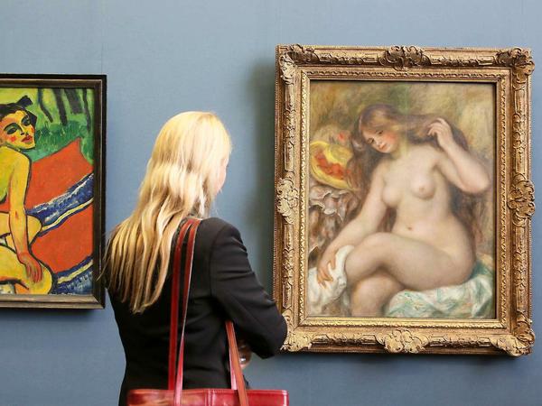 Zur Zeit sind impressionistische (und expressionistische) Gemälde in der Alten Nationalgalerie in Berlin zu sehen. Gemälde wie die von Renoir (r.) sollten künftig das Museum Barberini in Potsdam zieren.