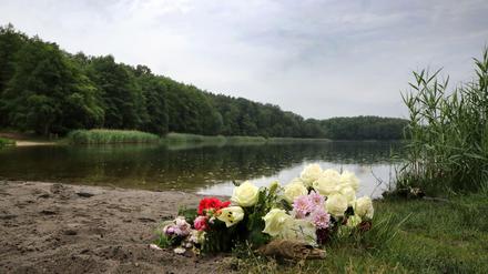 Großen Lienewitzsee bei Michendorf, Ort des tragischen Badeunfalls eines achtjährigen Jungen