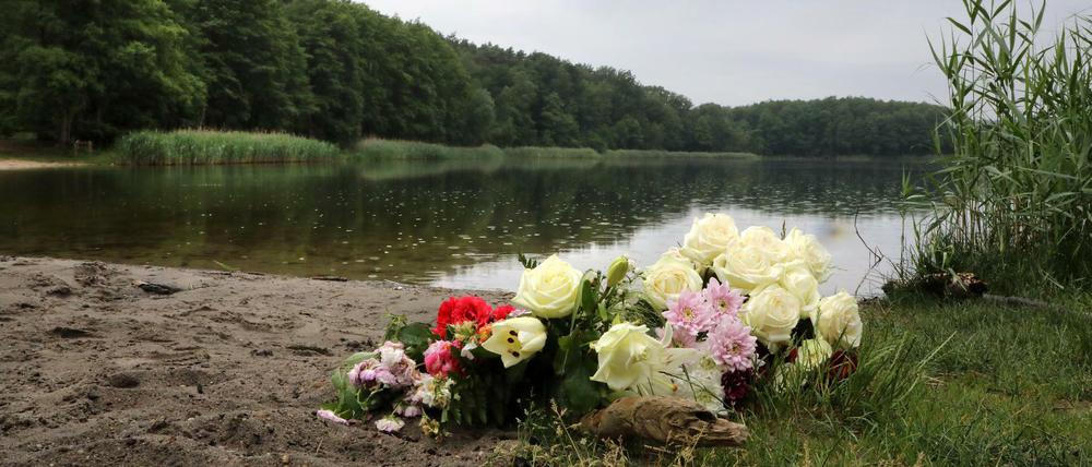 Großen Lienewitzsee bei Michendorf, Ort des tragischen Badeunfalls eines achtjährigen Jungen