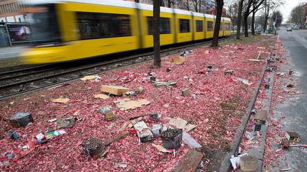 Müll aus der Berliner Silvesternacht