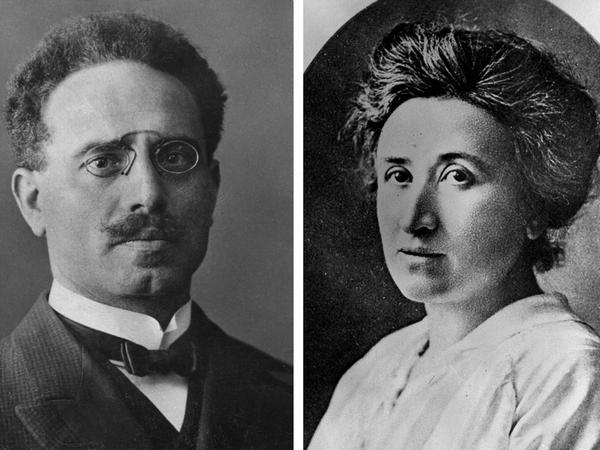 Bis heute Symbolfiguren der Linken: Karl Liebknecht und Rosa Luxemburg.