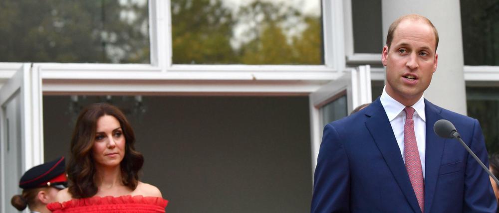 Prinz William hält eine Rede auf der Gartenparty des britischen Botschafters in Berlin