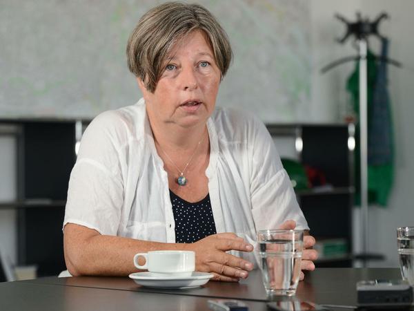 Die Senatorin für Stadtentwicklung und Wohnen in Berlin Katrin Lompscher (Die Linke). 