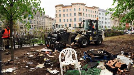 April 2014: Vor einem Jahr wurde das Camp in Berlin-Kreuzberg geräumt.