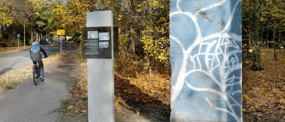 Ein Stück der Berliner Mauer am Zehlendorfer Damm. Klaus Lederer will das Unrecht der DDR politisch aufarbeiten. 