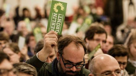 Abstimmung bei der Berliner Landesdelegiertenkonferenz der Grünen.