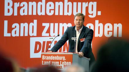 Der Landesvorsitzende der Linken in Brandenburg, Christian Görke, stellt sich zur Widerwahl.