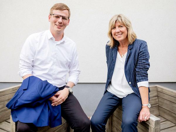 Kathrin Dannenberg und Sebastian Walter, beide Spitzenkandidaten von Die Linke für die brandenburgische Landtagswahl 2019. 