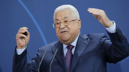 Wetterte im Kanzleramt: Palästinenserpräsident Mahmud Abbas.