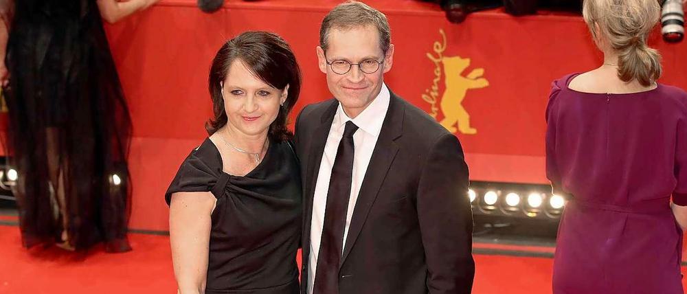 Michael Müller und seine Frau Claudia auf dem roten Teppich.