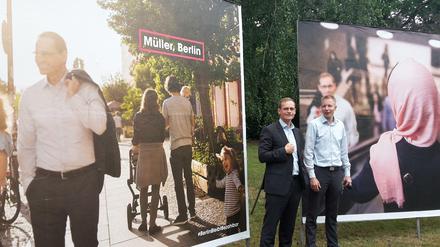 Michael Müller, um den geht's. Auf ein Parteilogo verzichtet die SPD der Einfachheit halber.