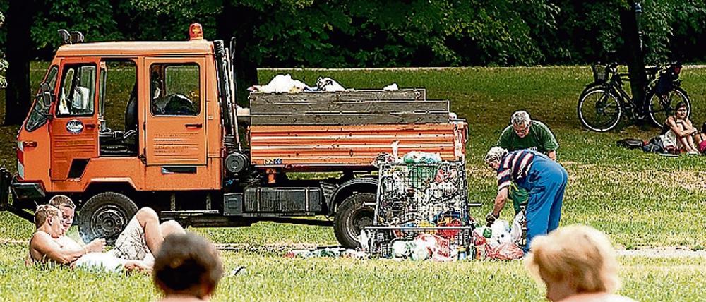 Müll im Volkspark Friedrichshain