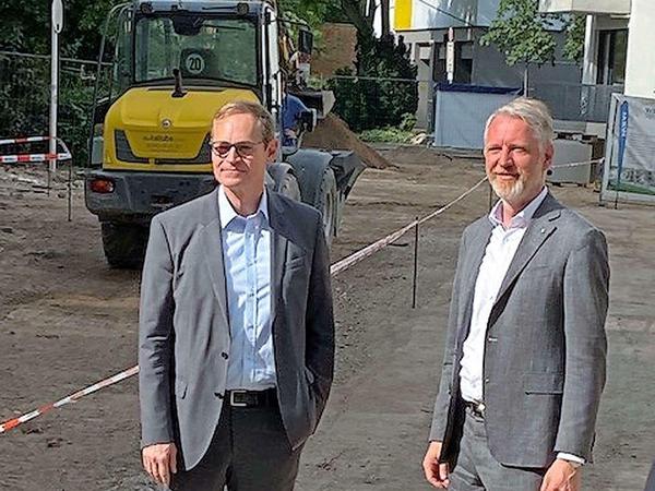 Stadtentwicklungssenator Sebastian Scheel und der Regierende Bürgermeister Michael Müller wollen baggern und bauen.