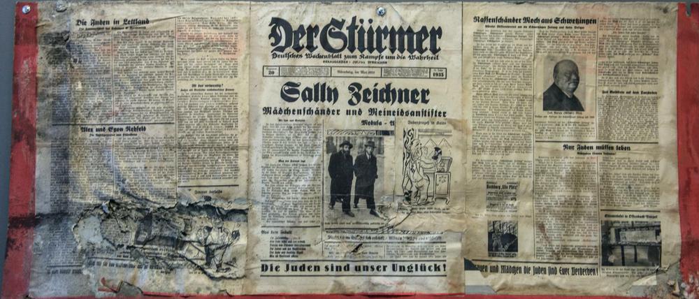 Judenhetze im "Stürmer", der antisemitischen NS-Wochenzeitung. 