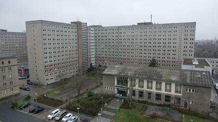 Blick aus dem siebten Stock des Stasimuseums.