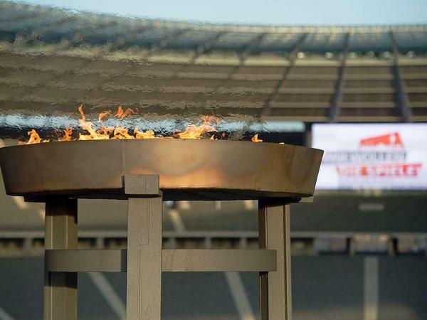 Im Olympiastadion wurde schon einmal das olympische Feuer entzündet.