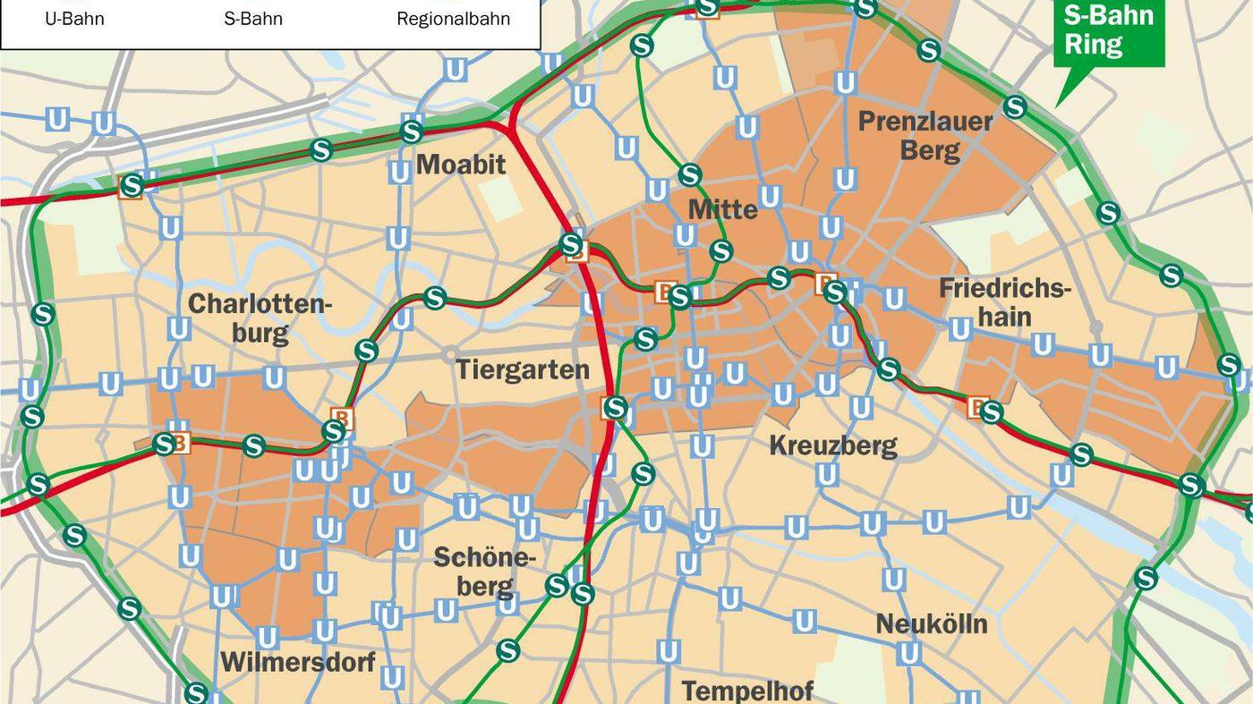 Verkehrspolitik in Berlin: Der S-Bahn-Ring als Grenze einer riesigen Verkehrspolitik in Berlin: Der S-Bahn-Ring als Grenze einer riesigen