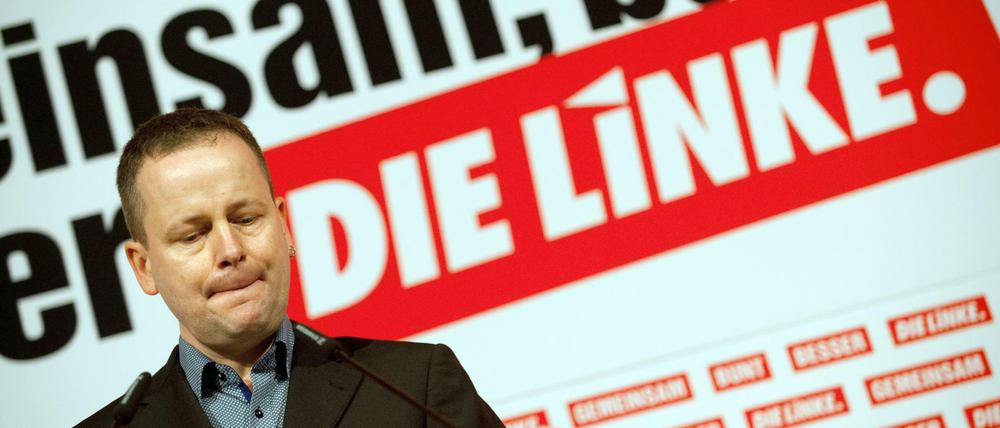 Der Berliner Landesvorsitzende der Partei Die Linke, Klaus Lederer, stellte das Wahlprogramm vor.