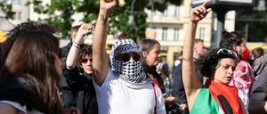 Eine Demonstration zum Nakba-Tag am 15. Mai in Berlin.