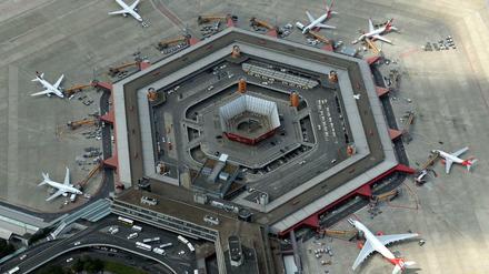 Luftaufnahme vom Flughafen Berlin-Tegel.