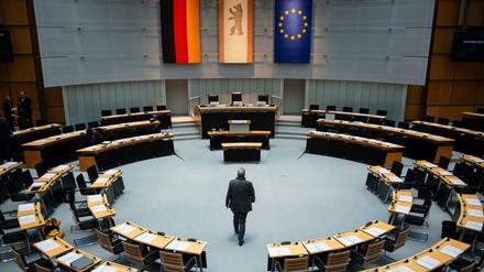 Blick in den Plenarsaal des Berliner Abgeordnetenhauses.