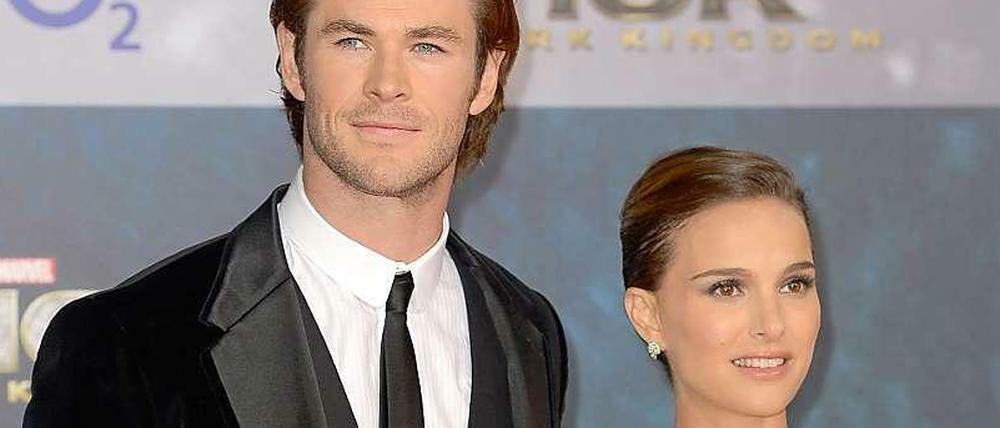 Mythisches Paar. Natalie Portman und Chris Hemsworth. 