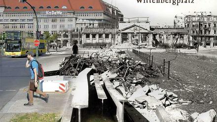 Auch der U-Bahnhof Wittenbergplatz in Schöneberg war 1945 eine Ruine, und ins KaDeWe war zwei Jahre zuvor ein US-Bomber gestürzt.