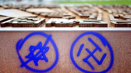 Antisemitische Schmiererei in Berlin. Allein in der ersten Jahreshälfte 2018 wurden in Berlin 527 judenfeindliche Vorfälle gezählt.
