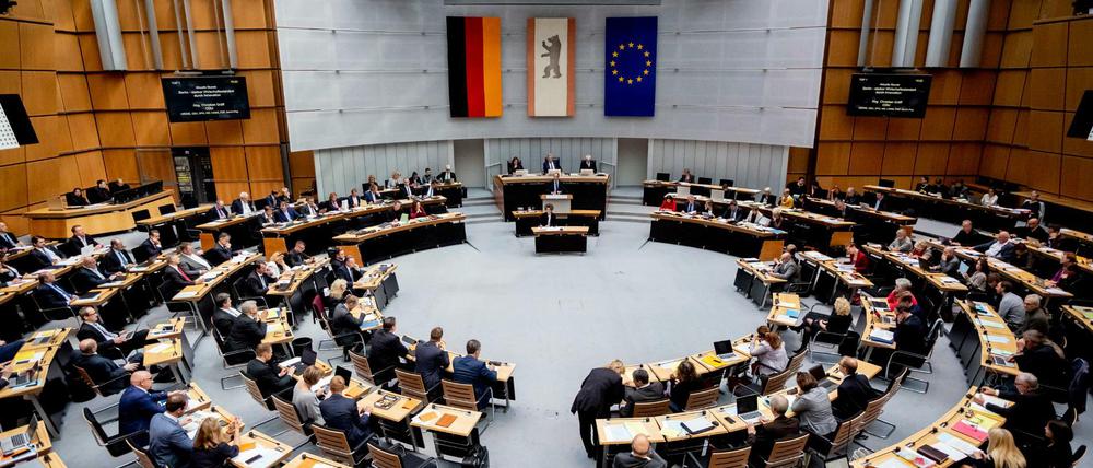 Ein Blick in den Plenarsaal des Berliner Abgeordnetenhauses
