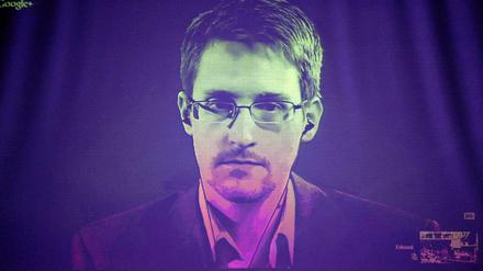 Edward Snowden bei einer Video-Übertragung im Juni 2014.