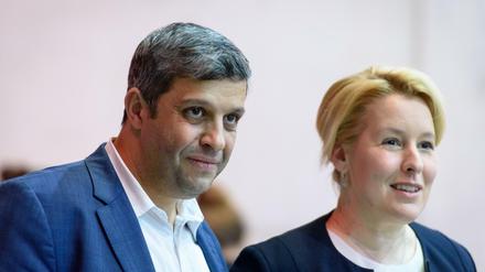  Raed Saleh und Franziska Giffey wollen künftig die SPD in Berlin anführen.