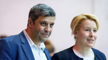 Das Spitzenduo der Berliner SPD: Raed Saleh und Franziska Giffey.
