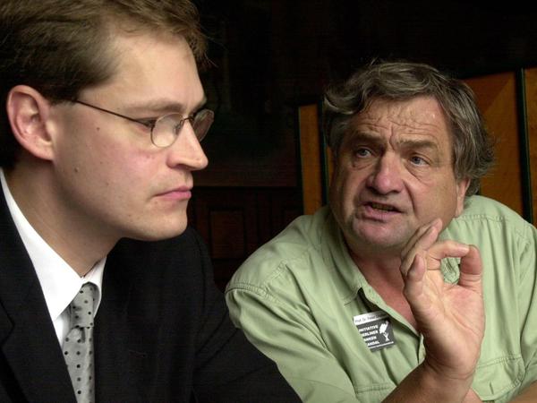 2004: Ein Streitgespräch zum Thema Bankengesellschaft zwischen Peter Grottian und Michael Müller (SPD), damals noch überhaupt nicht Regierender Bürgermeister.