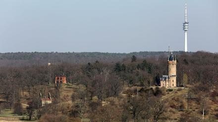So ist der Turm auf dem Schäferberg von Potsdam aus zu sehen.