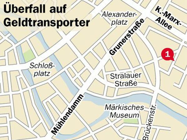 Stationen einer Verfolgungsjagd: Durch Mitte und Kreuzberg flohen die Täter.