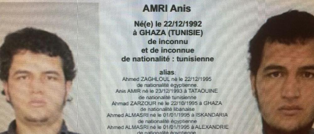 Auszug aus einer Polizeiakte: Anis Amri nutzte viele falsche Identitäten.