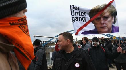 Die "Querdenken"-Demonstration am Samstag in Frankfurt (Oder) und Slubice.