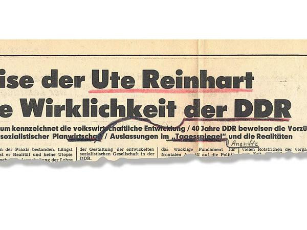 "40 Jahre DDR beweisen die Überlegenheit sozialistischer Planwirtschaft": Die bestellte Replik im "Neuen Deutschland".