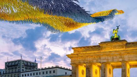 Die Wünsche der Berlinerinnen und Berliner sollen über dem Brandenburger Tor schweben. 
