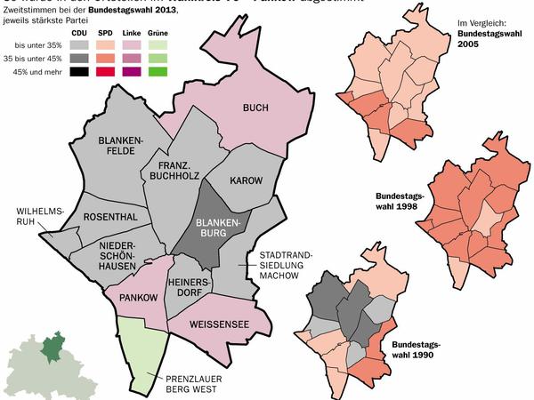 Wahlkreisserie vor der Bundestagswahl Pankow ist dreigeteilt