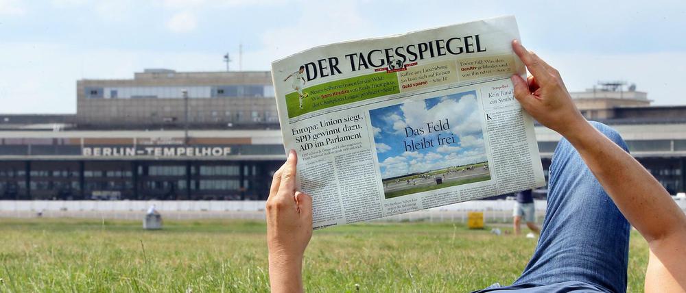 Titelseite vom 26.05.2014: Mit einem Volksentscheid stimmte Berlin gegen eine Randbebauung des Tempelhofer Felds.