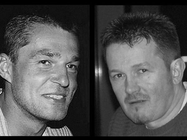 Die beiden getöteten Polizisten Roland "Boulette" Krüger (l.) und Uwe Lieschiedd
