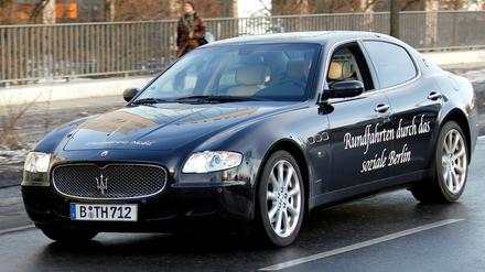 Der Maserati ist weiterhin wird weiterhin von der Treberhilfe als Dienstwagen genutzt – ohne Fahrtenbuch.