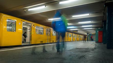 U-Bahnsteig in Berlin.
