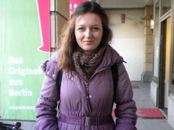Natalia Luchenko. Die Studentin kommt aus Kiew.